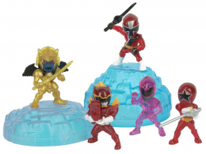 Power Rangers Micro Morphins 5 Pack Translucent Edition Mini Action Figure Set