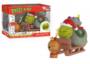 Funko Dorbz Ridez: The Grinch: Dr. Seuss Vinyl Figure - The Grinch and Max on Sleigh