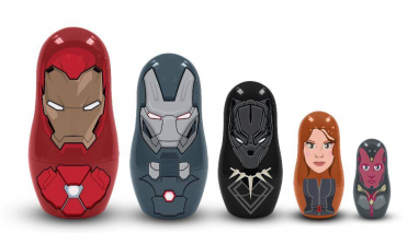 Marvel Civil War Captain America 3 2 inch to 4.5 inch Nesting Doll Set - Iron Man