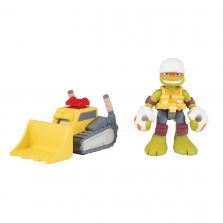 Teenage Mutant Ninja Turtles Half-Shell Heroes 2.5 inch Action Figure - Mikey with Bulldozer