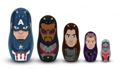 Marvel Civil War Captain America 3 2 inch to 4.5 inch Nesting Doll Set - Captain America