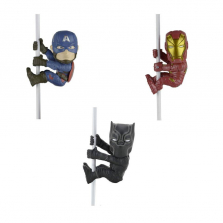 Marvel's Captain America Civil War 2 inch Scalers Mini Character Figure - Black Panther, Iron-Man and Captain America