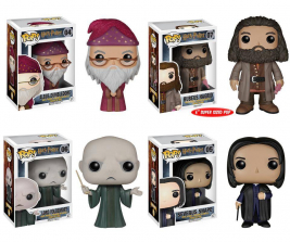 Funko POP! Movie: Harry Potter Vinyl Collectors Set - Albus Dumbledore, Rubeus Hagrid , Lord Voldemort, Severus Snape.