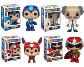 Funko POP! Games: Megaman 3.75 Vinyl Collectors Set - Megaman, Rush, Protoman, Dr. Wily