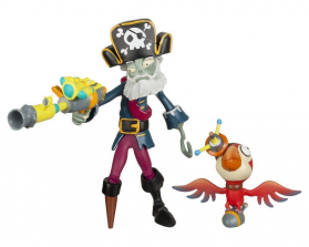 Jazwares Plants vs. Zombies GW2 3 inch Action Figure - Captain Deadbeard with Parrot