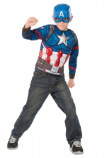 Marvel Civil War Captain America Chest Shirt - Child Size 4-6