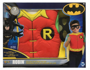DC Comics 3 Piece Muscle Chest Shirt Role Play Set - Robin