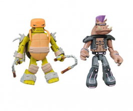 Teenage Mutant Ninja Turtles Minimates Keychains - Mikey and Bebop