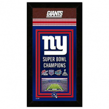 NFL Collection Framed Photo - New York Giants Super Bowl 2012 Championship Banner
