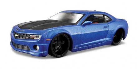 Maisto Pro Street Collection 1:24 Scale Diecast Vehicle - Grey and Blue 2010 Chevrolet Camaro SS RS