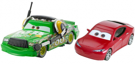 Disney Pixar Cars 3 1:55 Scale Diecast Vehicle - Chick Hicks with Headset and Natalie Certain
