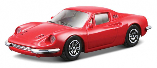 Bburago 1:43 Scale Ferrari Race and Play Diecast Car - Red Dino 246 GT