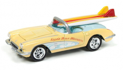 Johnny Lightning Diecast Vehicle - Light Orange 1958 Chevrolet Corvette (Surf Rods)