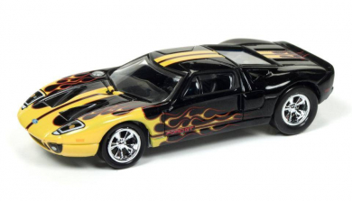 Street Freaks Diecast Car - Black with Flames 2005 Ford GT