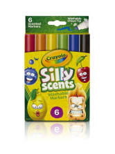 Crayola Silly Scents Chisel Tip Washable Markers Pack - 6 Count