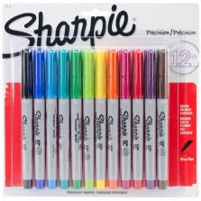 Sharpie Ultra Fine Permenent Markers Carded 12 Pack - Assorted Colors