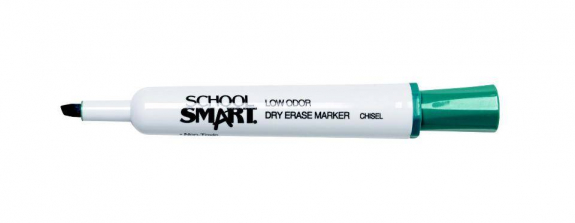School Smart 12 Pack Dry Erase Chisel Tip Marker - Green