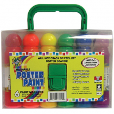 Washable Poster Paint Markers - 6 Pack