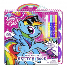 My Little Pony Color 'N Customize Sketch Book with Magic Color-Change Markers Coloring Kit
