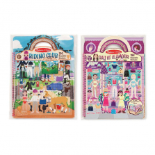 Melissa & Doug Deluxe Puffy Sticker Activity Book Set: Day of Glamour and Riding Club - 392 Reusable Stickers