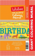 Lullubee Giant Coloring Mural Book - Birthday Parade