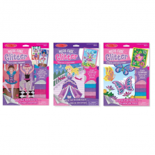 Melissa & Doug Mess-Free Glitter Activity Kits Set: Fashions, Fairies, and Flowers