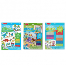 Melissa & Doug Mess Free Glitter Bundle - Underwater Scenes, Adventure Stickers and Booster Pack