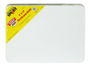 School Smart 10 Pack Unruled Pupil Board - White - 9 X 12 inch