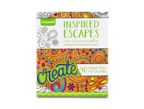 Crayola Inspired Escapes Adult Coloring Art Activity Book