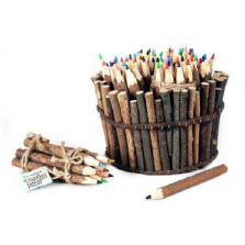 Education Outdoors 8 Pack Natural Twig Colored Pencil Set
