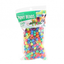 Horizon Group USA Kids Craft Pony Beads Neon Colors Kit