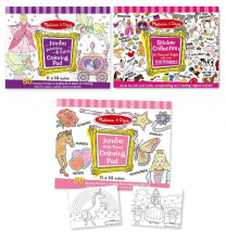 Melissa & Doug Sticker Collection and Coloring Pads Set: Princesses, Fairies, Animals, and More