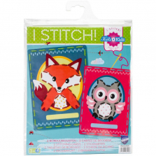 Vervaco I Stitch! Kits 4 Kids Owl and Fox Embroidery Cards Kit