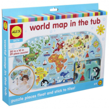 Alex Toys Bath World Map in the Tub Foam Puzzle - 30-Piece