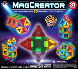Cra-Z-Art MagCreator 3D Magnetic Construction Set 31 Pieces