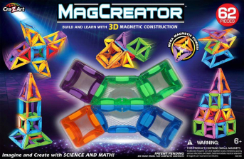 Cra-Z-Art Magcreator 3D Magnetic Construction Set 62 Pieces