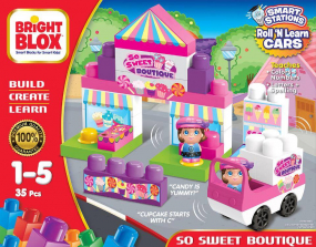 Cra-Z-Art Bright Blox Smart Station Sweet Boutique 35 Pieces Building Set