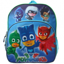 PJ Masks On a Mission Catboy Owlette and Gekko 14 inch Backpack with Side Mesh Pockets