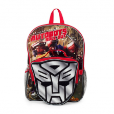 Transformers Autobots Roll Out 16-inch Backpack with Two Side Mesh Pockets and Lunch Kit